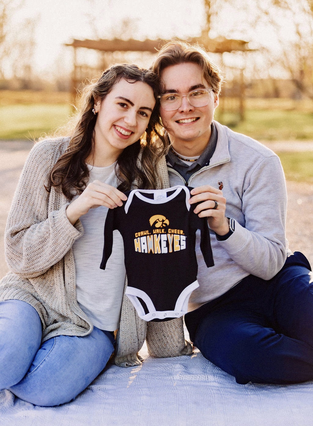 Javan and his wife Andrea celebrating their growing family
